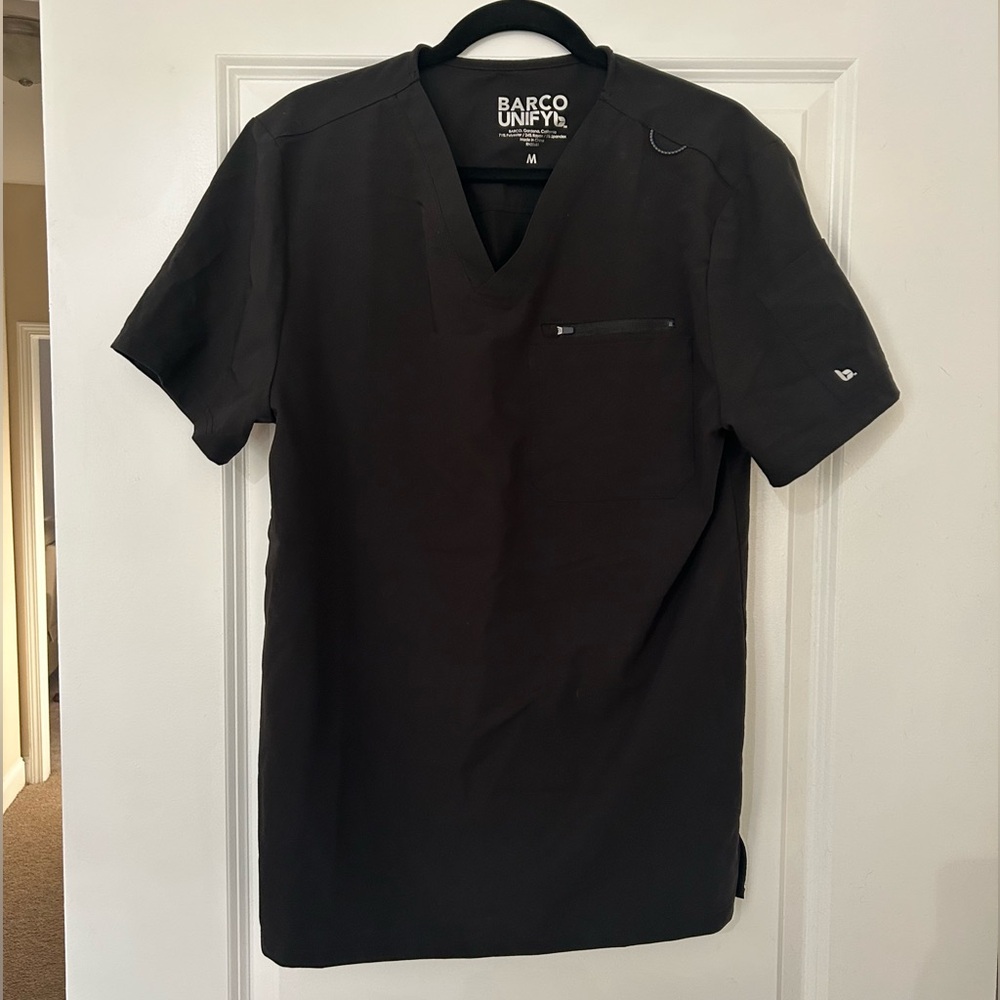 Barco black scrub top